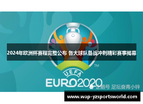 2024年欧洲杯赛程完整公布 各大球队备战冲刺精彩赛事揭幕